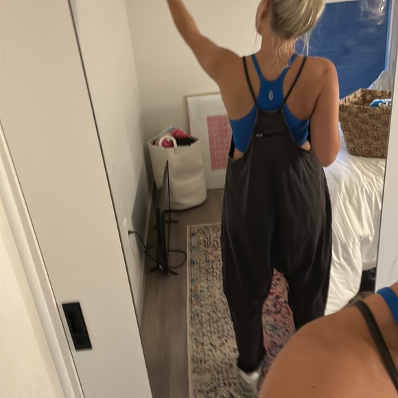 New Free People Hot Shot Onesie Washed Black FP movement - Picture 4 of 5